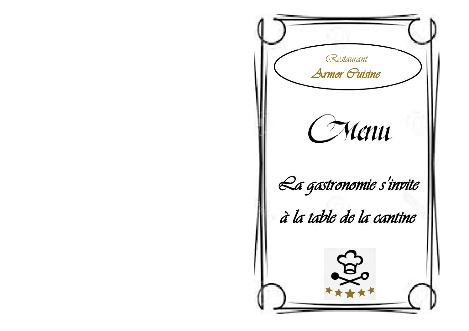 Menus semaine du gout 2017