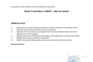 Ordre du jour