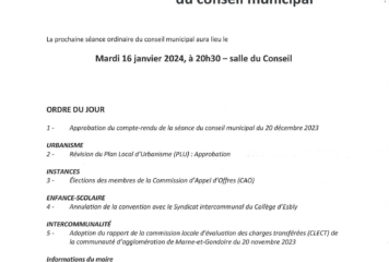 ODJ conseil municipal 16-01-2024